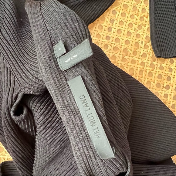 Helmut Lang Black Open Back Long Sleeve Top - Picture 4 of 8